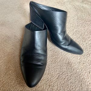 Vince Vigo Heeled Mules in Black